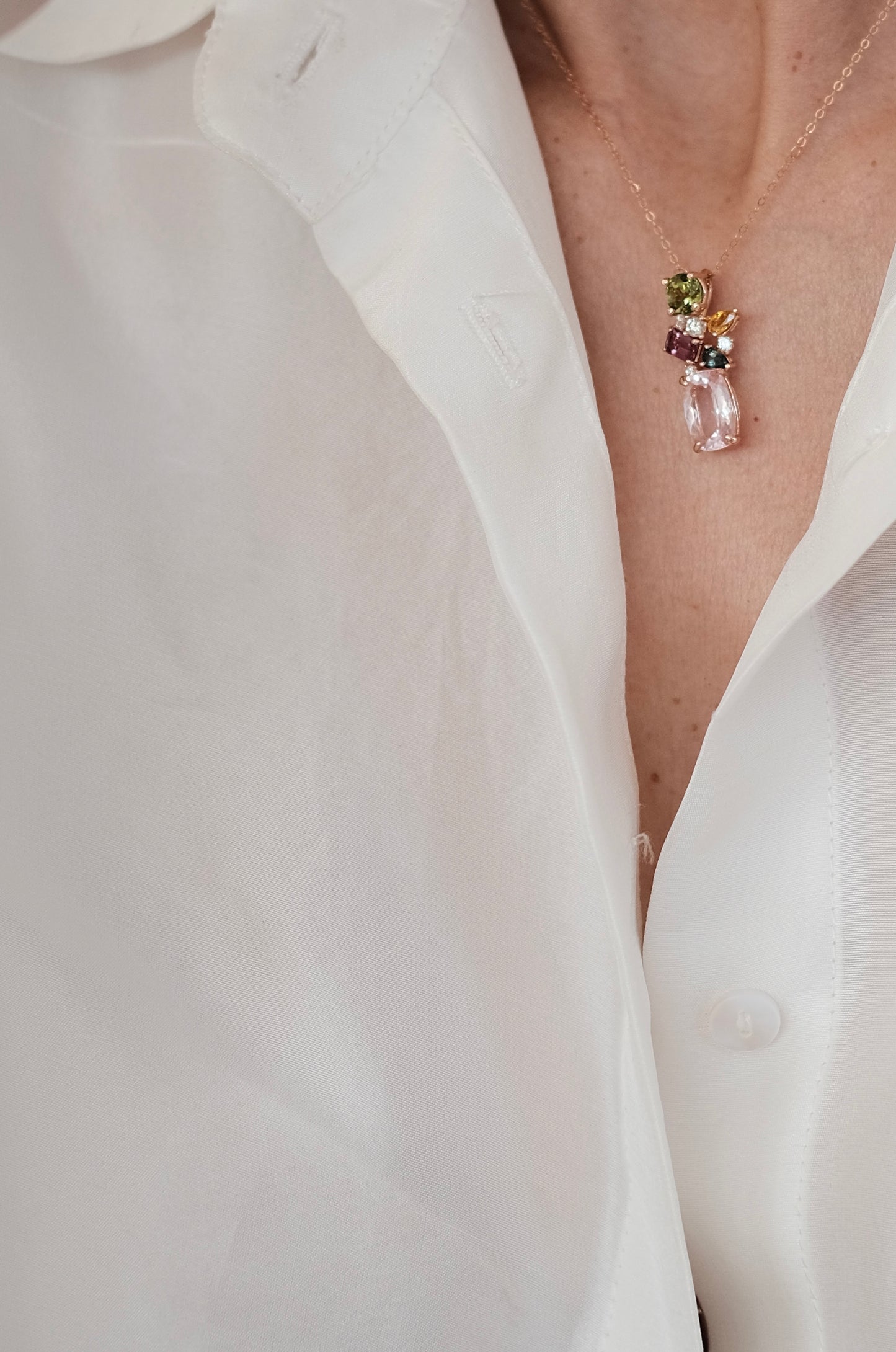 Blooming Spring Colors - Bespoke Gemstone Pendant