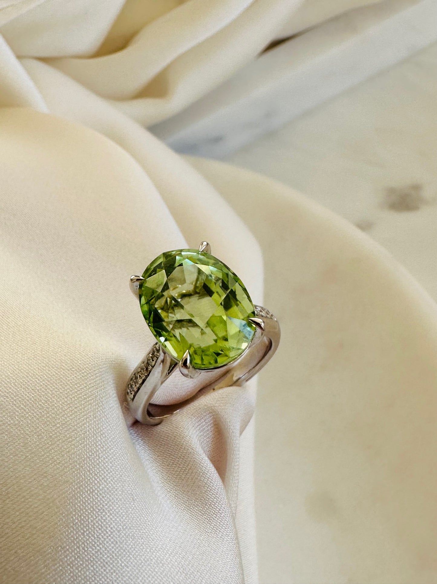 Tourmaline Diamond Ring