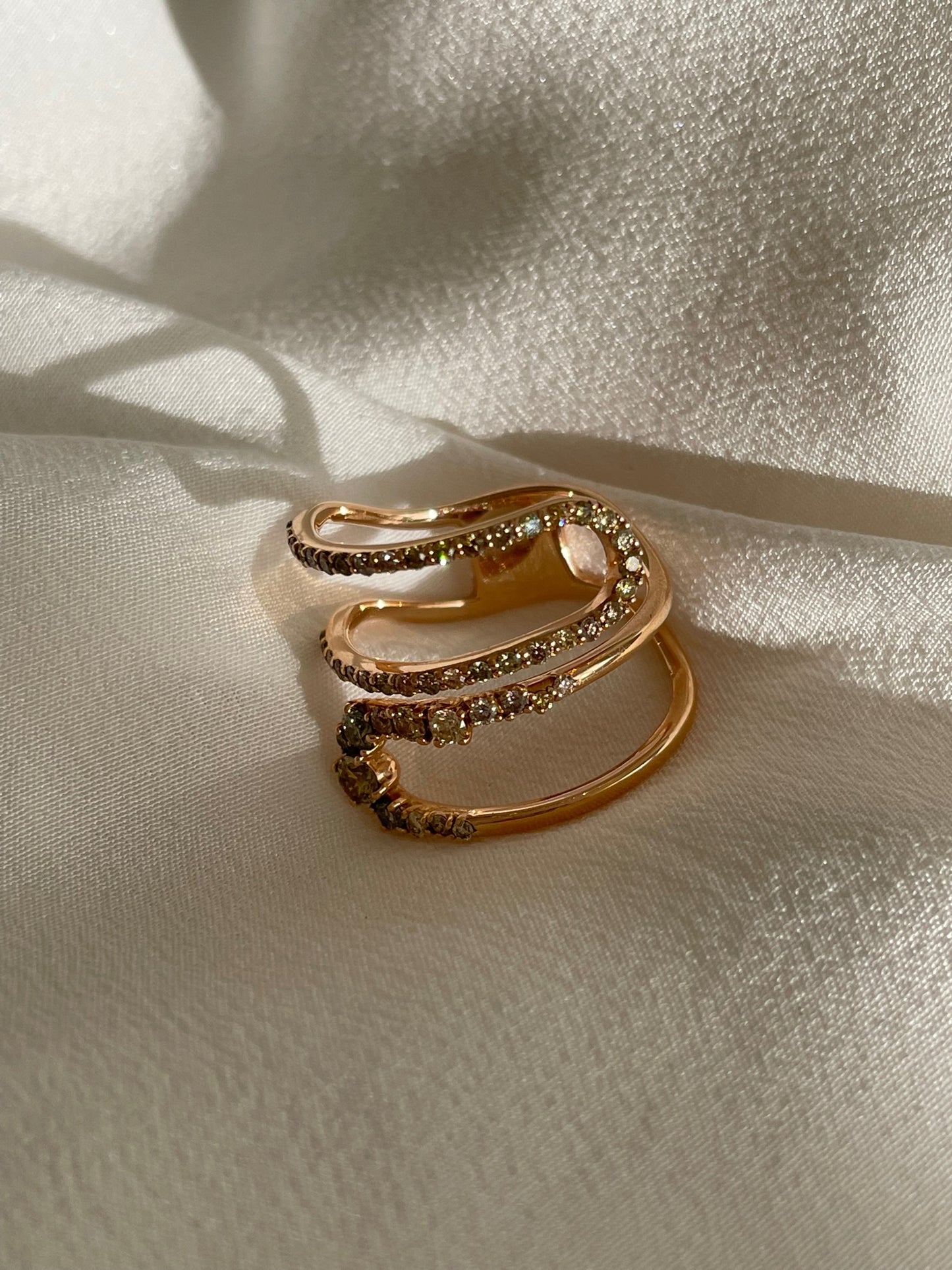 18K Brown Diamonds Ring