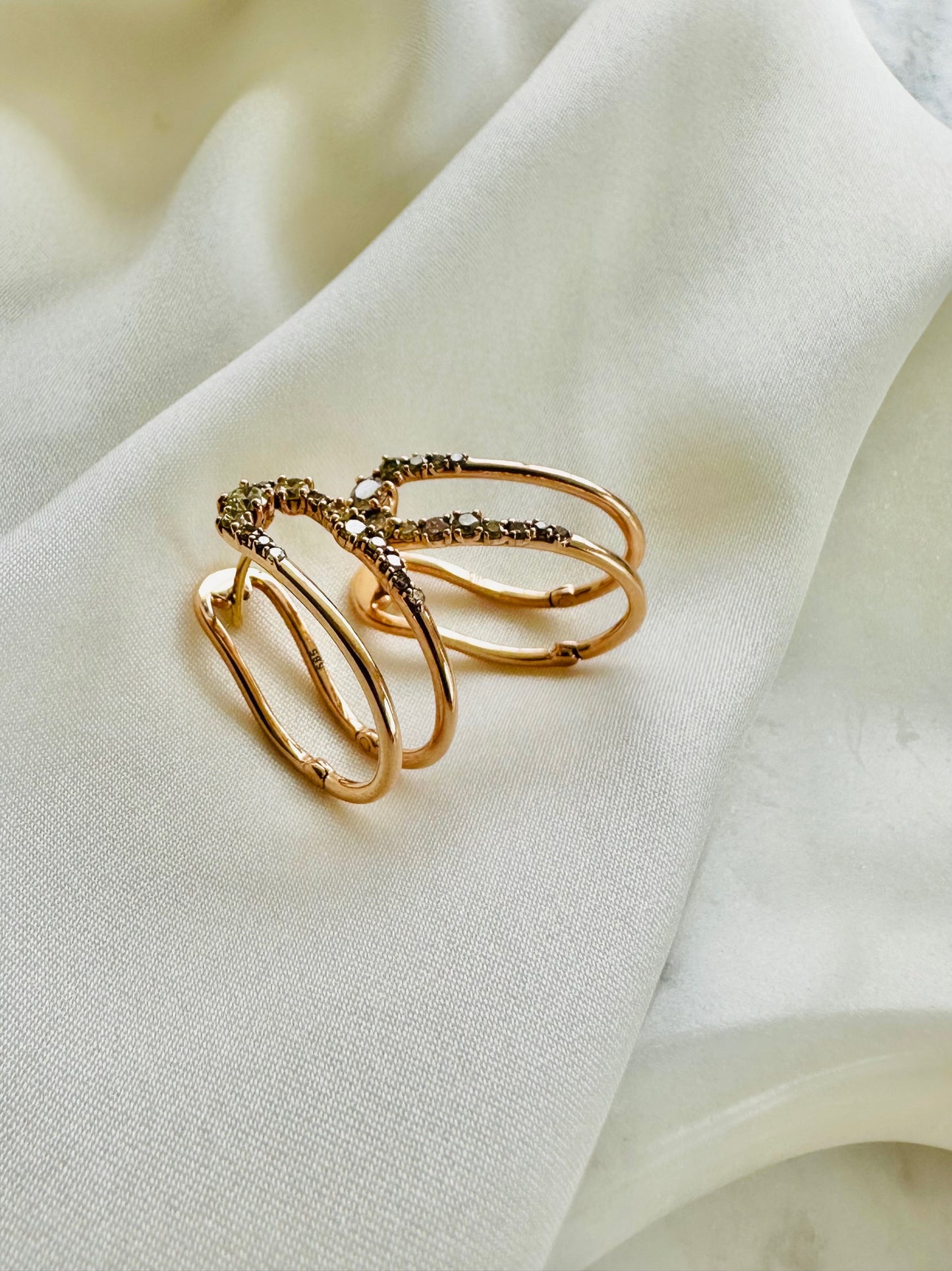 Brown Diamonds Earrings