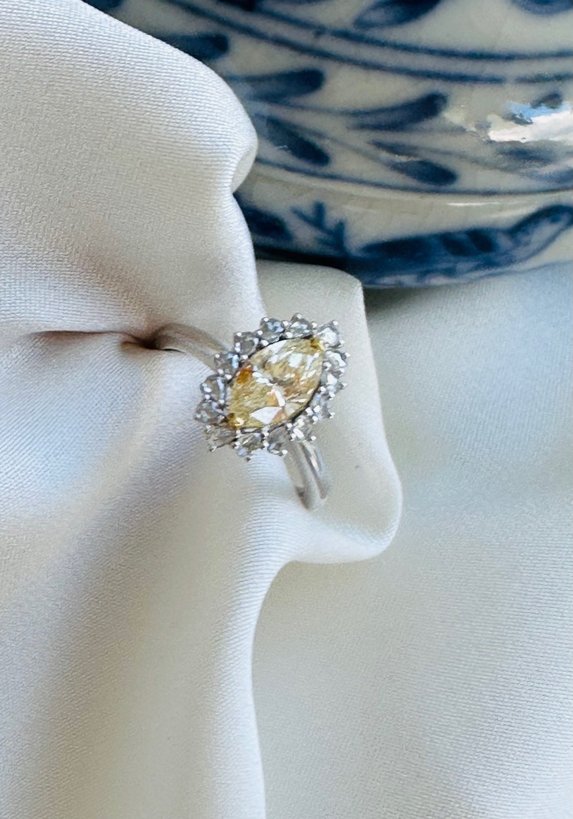 Yellow Marquise Diamond Ring