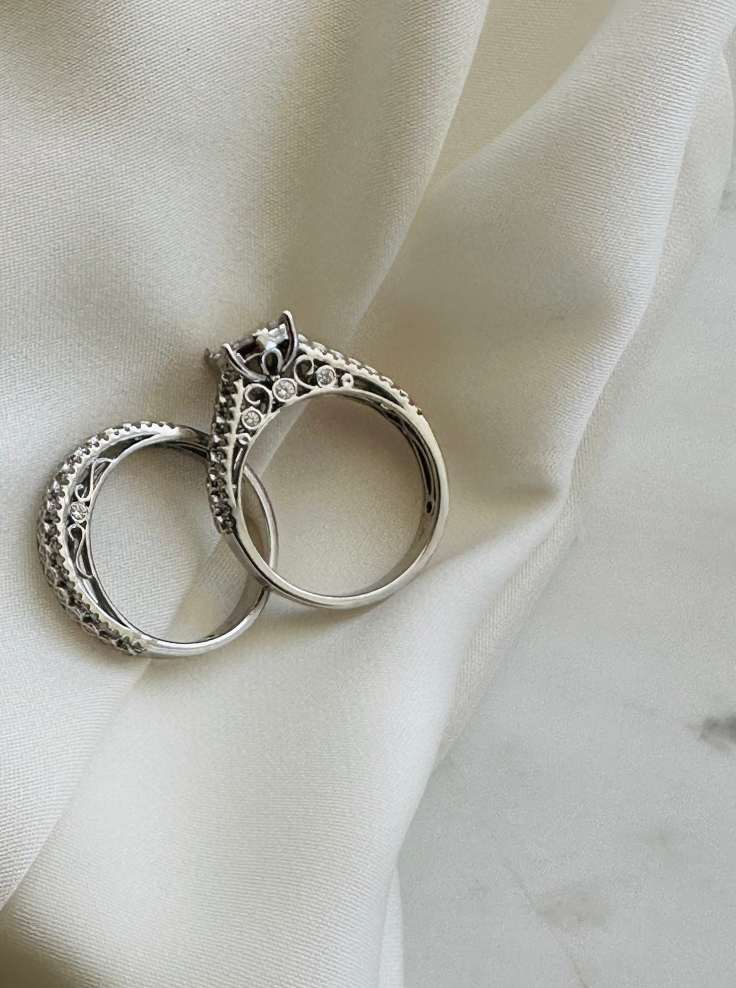 Diamond Twin Ring Set