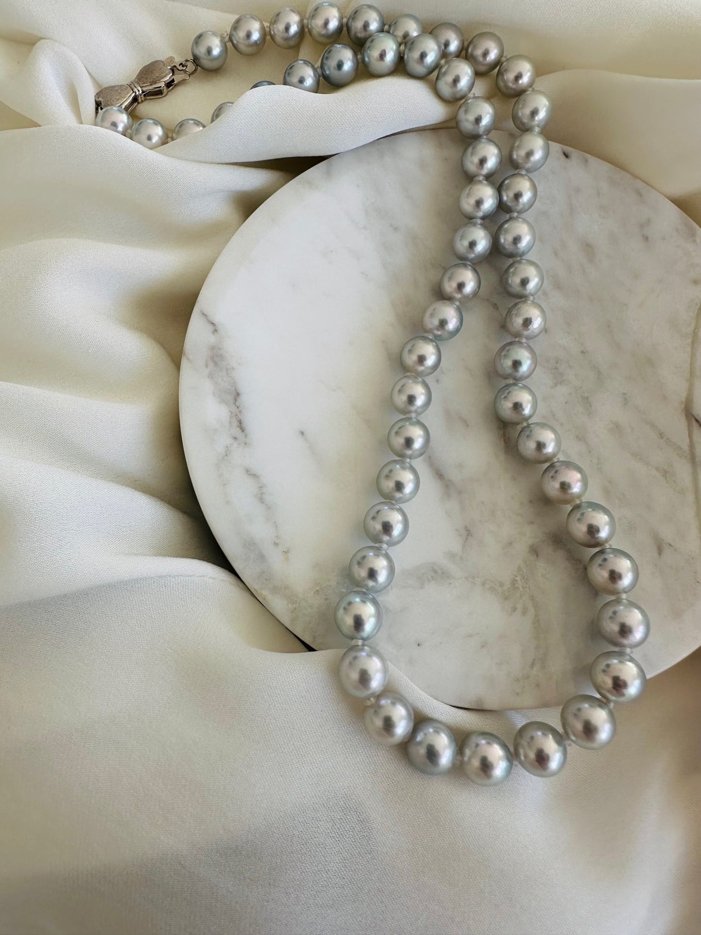 Blue Rose Akoya Pearl Necklace