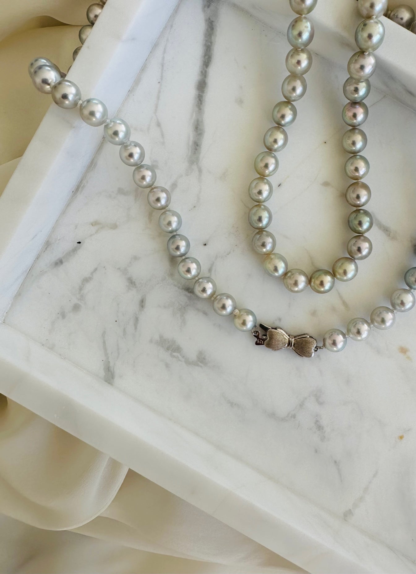 Blue Rose Akoya Pearl Necklace