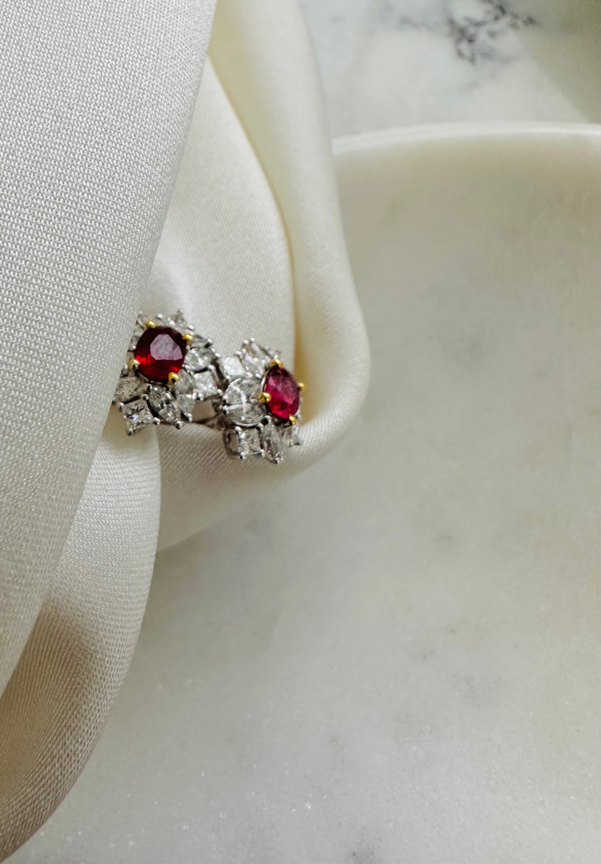 Ruby Diamond Earrings