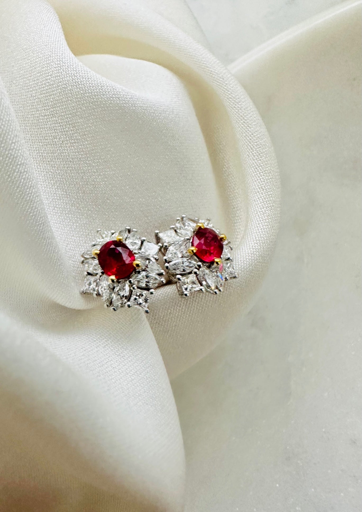 Ruby Diamond Earrings