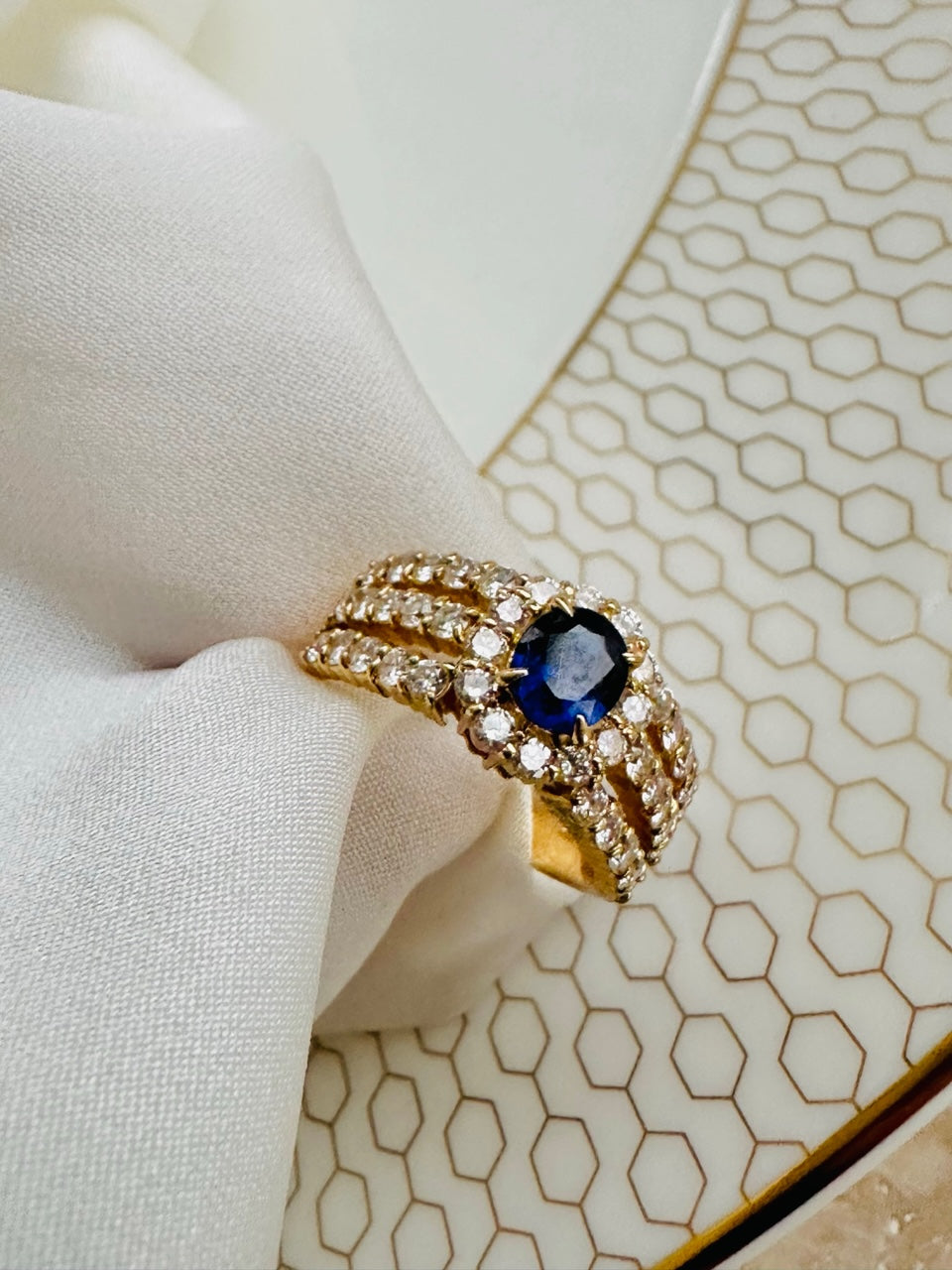 Sapphire Diamond Ring