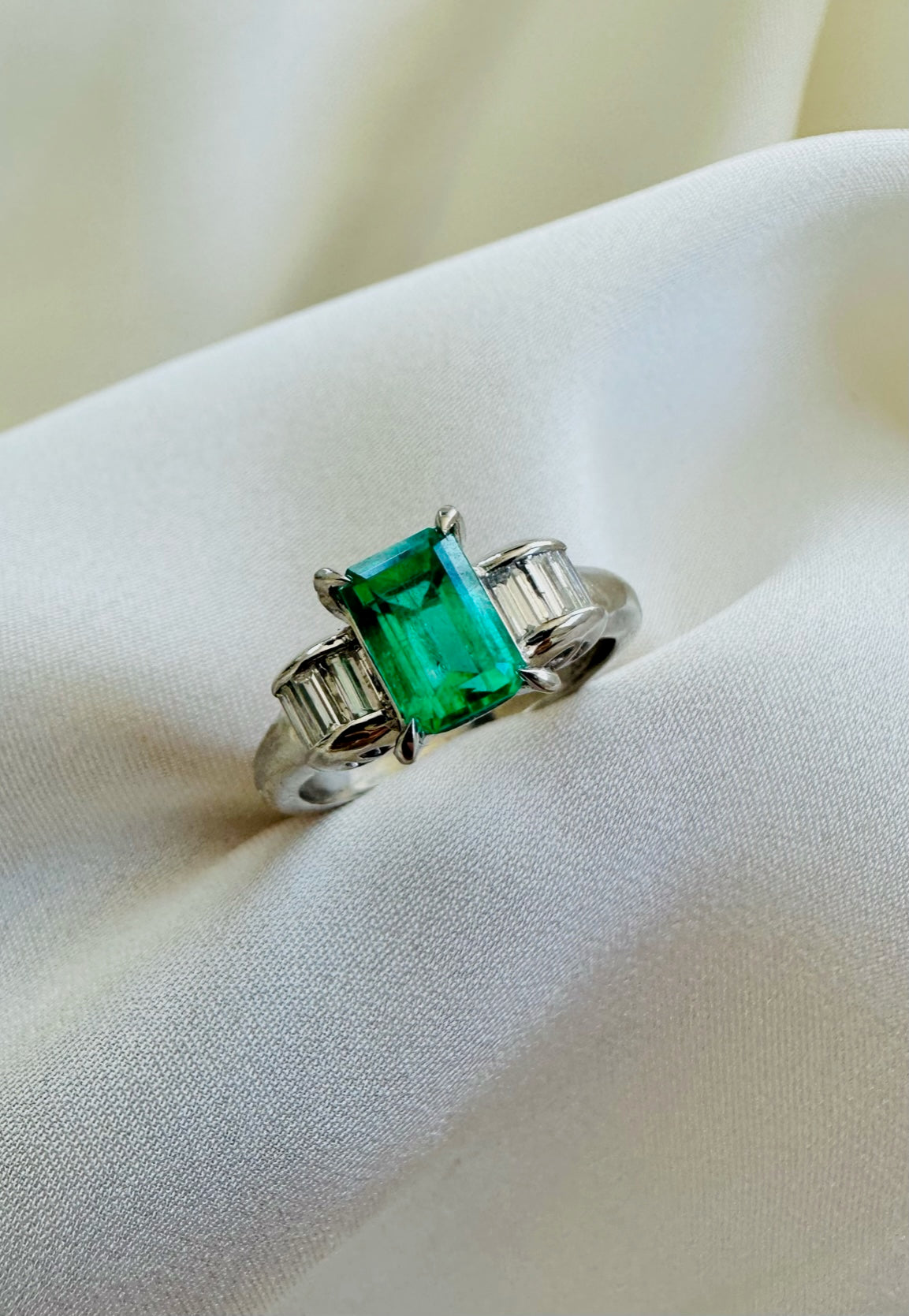 Emerald and Diamond Ring